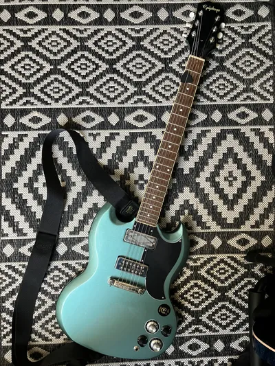 epiphone sg special in pelham blue with mojo pickups