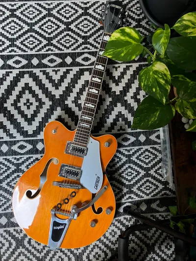 gretsch electromatic amber semi hollow guitar